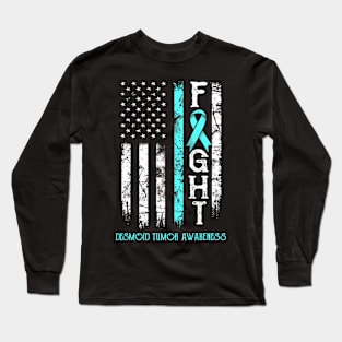 Desmoid Tumor  US Flag Long Sleeve T-Shirt